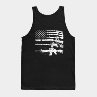 Patriotic Gun Rights 2Nd Amendment Ar15 American Flag Tank Top